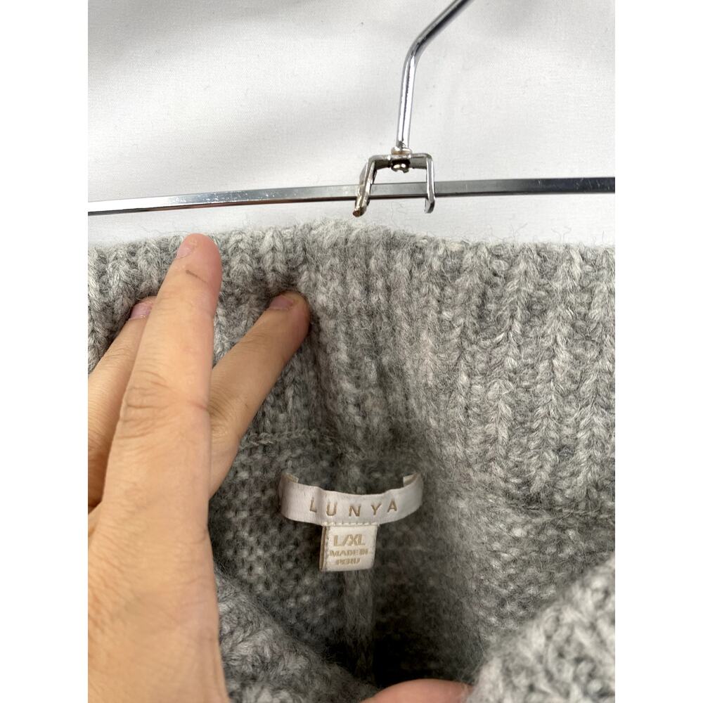 Lunya Cozy Gray Alpaca Knit Bubble jogger Pants L/XL - Picture 5 of 7